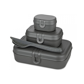 Koziol PASCAL READY Lunch Box with KLIKK Cutlery Set