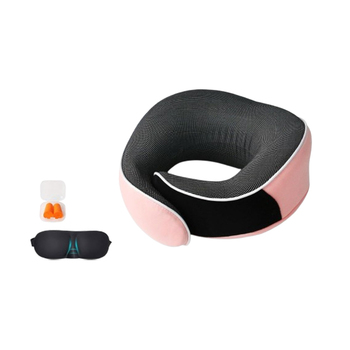 Kutiepaw Travel Pillow with 3D Eye Masks & Ear Plugs