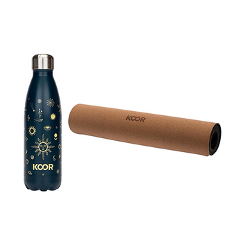 Koor KORK PRO Tapis de yoga et bouteille d'eau 500ML