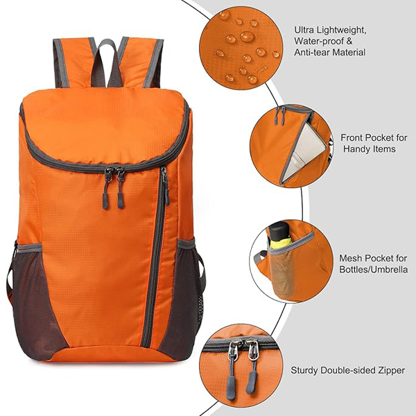 Kutiepaw Water-Resistant Packable Hiking DaypackImage