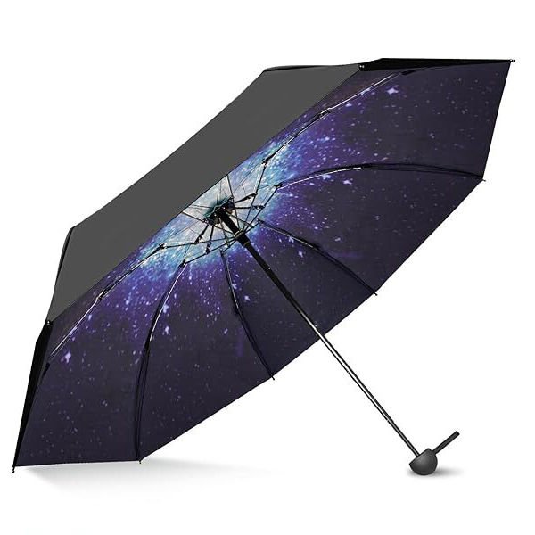 Kutiepaw 8 Rib Mini Folding Travel Umbrella with CaseImage