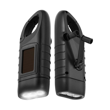 Kutiepaw Hand Crank Solar Powered Flashlight (Pack of 2)