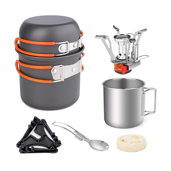 Kutiepaw 8-piece Camping Cookware Set