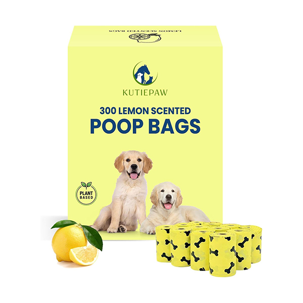 Kutiepaw Biodegradable Lemon Scented Dog Poop Bags (300pcs)Image