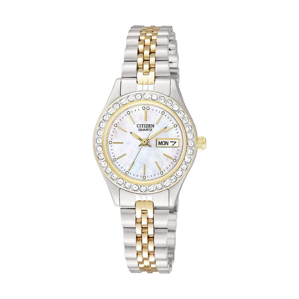 Citizen Two-Tone Stainless Steel Women's Watch with Swarovski BezelImage