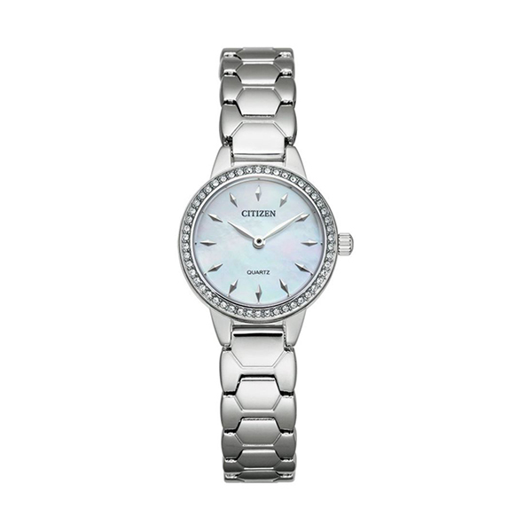Citizen Quartz Silver-Tone Women's Watch with White MOP DialImage