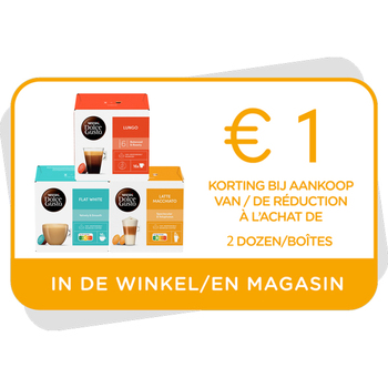 KORTINGSBON €1 TE GEBRUIKEN IN DE WINKEL