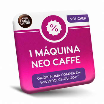 100% DESCONTO NA COMPRA DE MÁQUINA NEO CAFFE EM WWW.DOLCE-GUSTO.PT