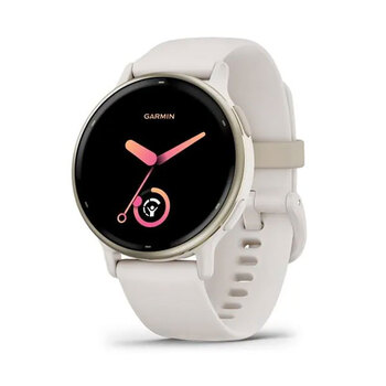 Garmin vÍvoactive 5 GPS-Sportuhr (Elfenbein-Cremegold)
