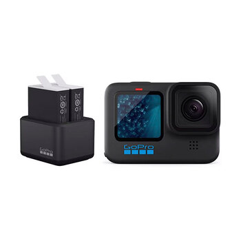GoPro HERO11 Action-Kamera inkl. Doppel-Akkuladegerät und 3 Akkus