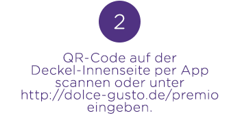 QR-Code auf der Deckel-Innenseite per App scannen