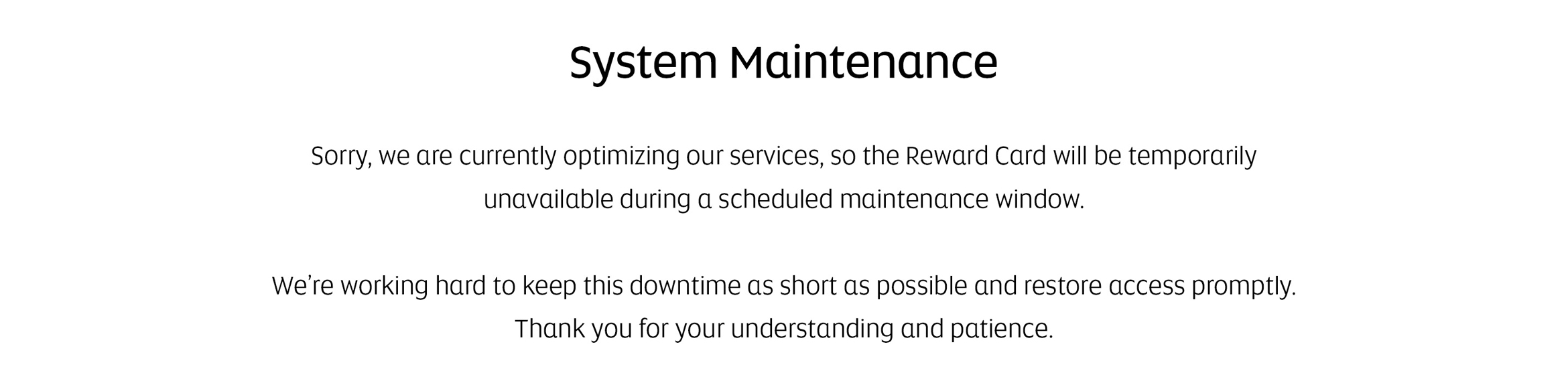 Maintenance